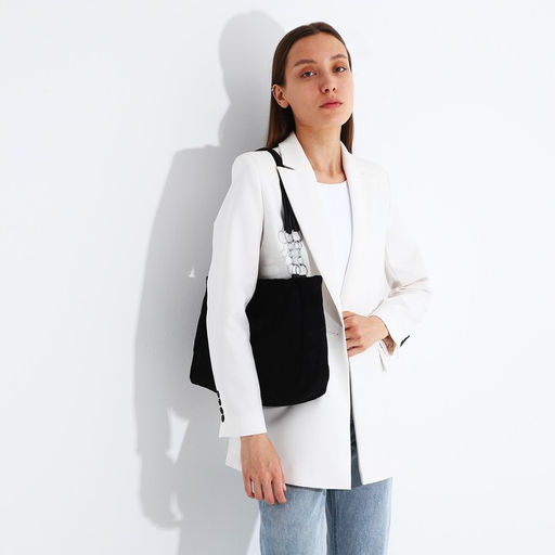 Сумка-тоут на молнии, цвет чёрный - Simaland фото 3