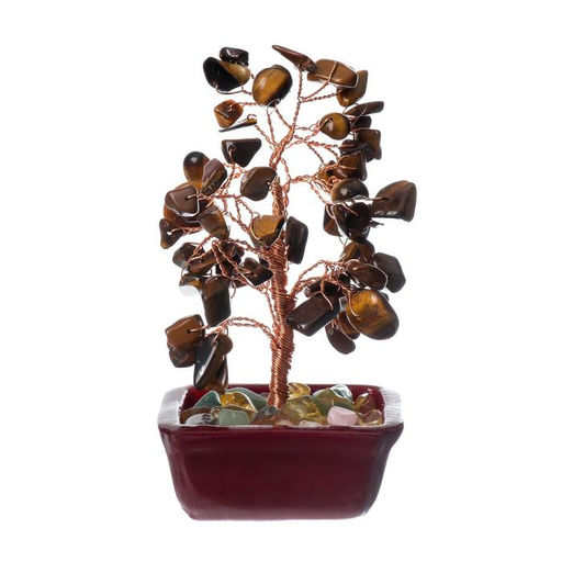 Бонсай декоративный 60 камней «Денежное дерево с тигровыми кристаллами», 13×7×5 см