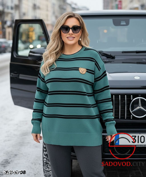 Вязанные джемпера в полоску
