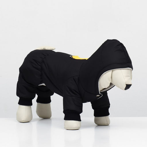 Комбинезон для животных, зимний на флисе, 2XL(ДС 34-36 см, ОГ 50-52 см, ОШ 34 см), чёрный - Simaland фото 3