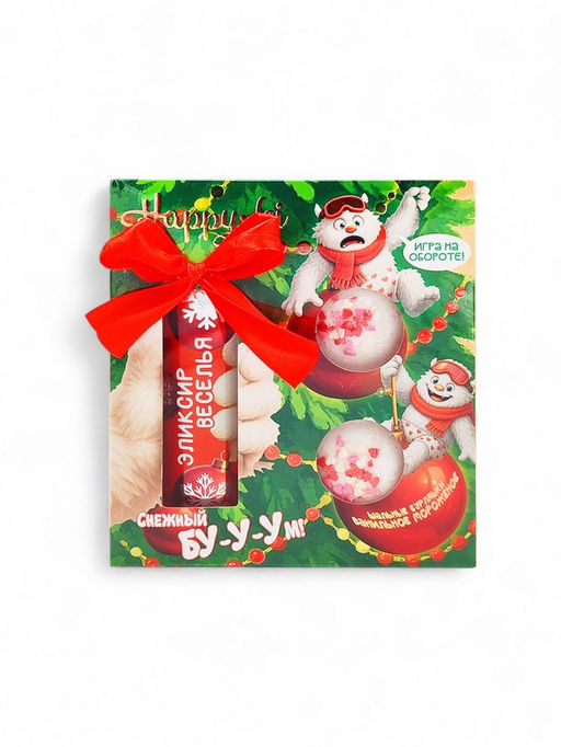 Новогодний подарочный набор косметики Happiki снежный бум, 390 г