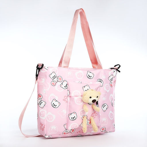 Шопер на молнии, цвет розовый - Simaland фото 2