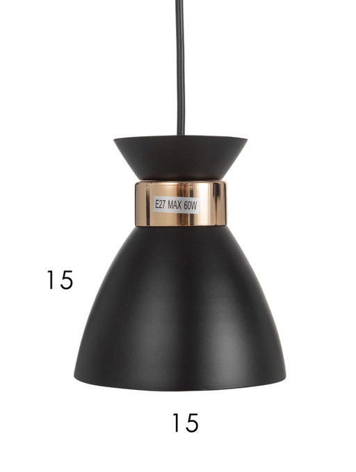 Светильник подвесной TR8469, 3хE27, 60 Вт, 55×13.5×100 см, чёрный