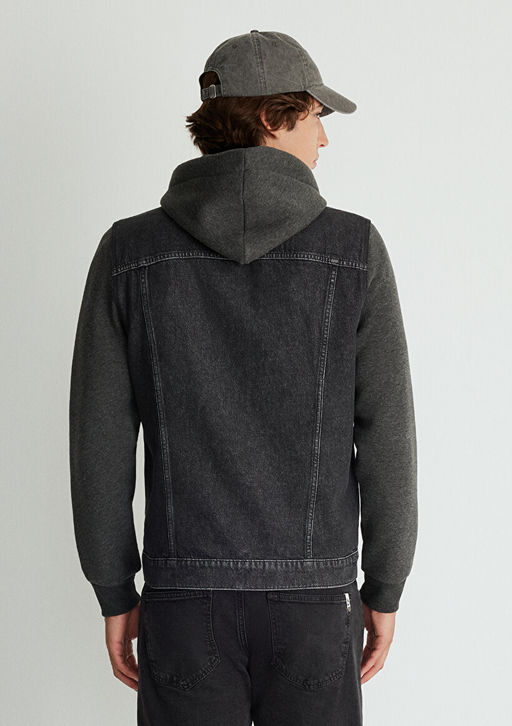 Jerry Kolej Koyu Gri Jean Ceket - Mavi фото 4