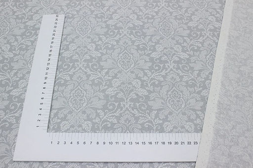 Рогожка Вензель цв.св.серо-голубая дымка, ш.1.5м, хлопок-100%, 165гр/м.кв - Купава фото 3