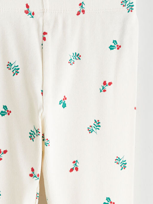 Bisiklet Yaka ?i?ekli K?z Bebek Pijama Tak?m? 2li