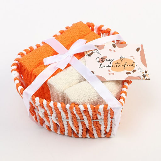 Салфетки махровые декоративные Этель. Сердечко, 4 шт., 30?30 см, хлопок 100%, оранжевые  фото 8