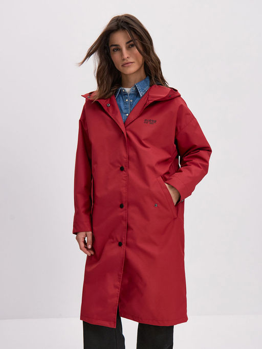 Плащ женский OVERSIZE 22271-389 кирпичный