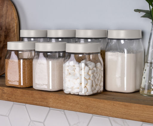 Цена за 2 шт. Емкость для сыпучих продуктов "Лентилс" 0,75л (светло-бежевый) 223136425/02,,