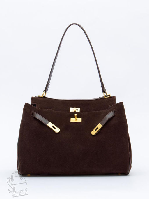 Сумка женская кожаная 2320YF d.coffee Polina&Eiterou  в Новосибирске