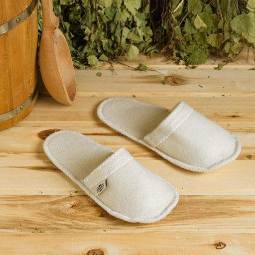 Тапочки для бани, белые - Добропаровъ фото 3