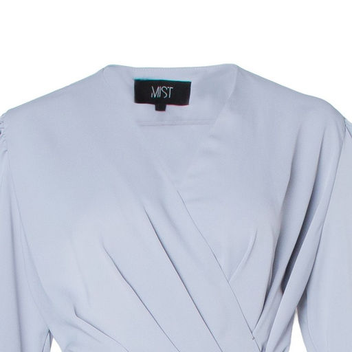 Платье женское миди MIST plus-size, серо-голубое, размер 52