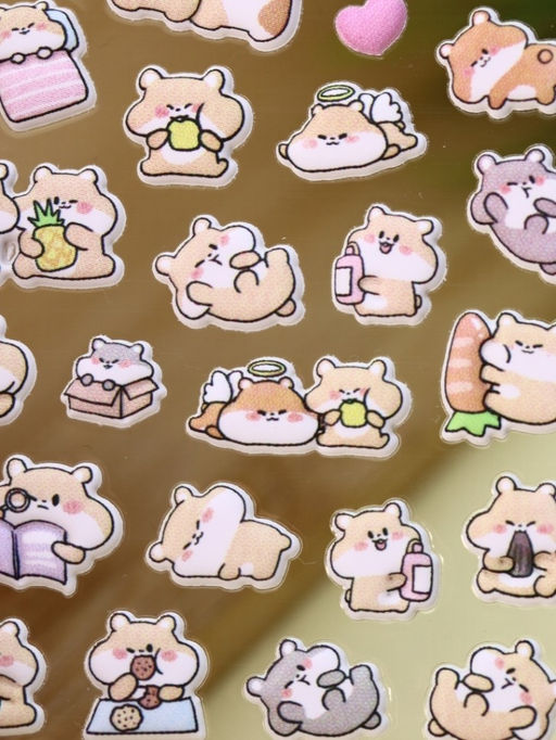 Наклейки "Happy hamster" (9*22,5 см)