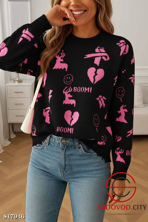 Свитер женский с рисунком - Bruno фото 2