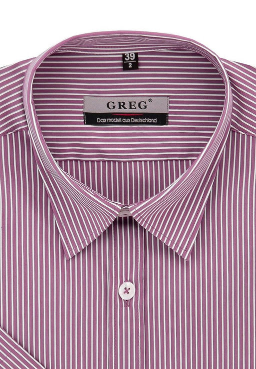 Сорочка мужская короткий рукав GREG 611/307/105/LV STRETCH