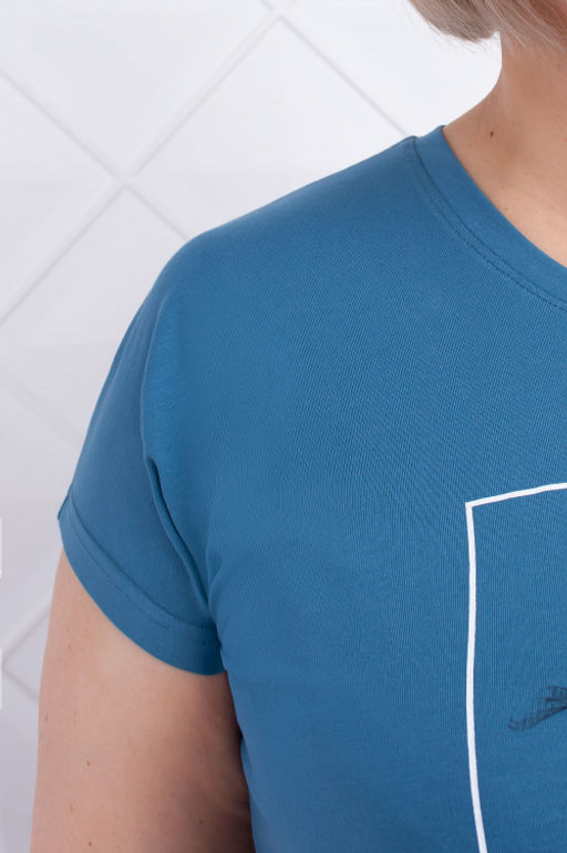 Арт. 3674 Футболка женская 46-56 (6 шт) Цвет:джинс - Калинка фото 16