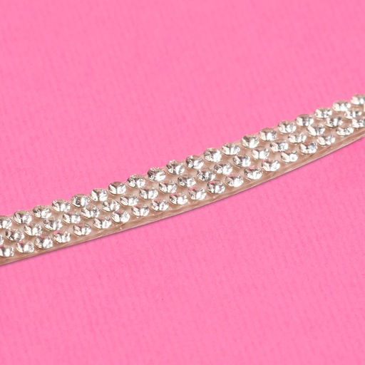 Стразы самоклеящиеся, d=2×7 мм, 4.5±0.5 м, цвет серебряный