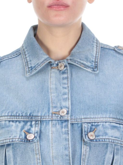J7735 BLUE Куртка джинсовая женская YI SUO (98% хлопок 2% эластан) - Фабричный китай фото 10
