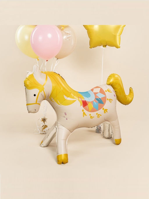 Воздушный шар фольгированный 3D 46" «Цирк. Любимая лошадка», только под воздух