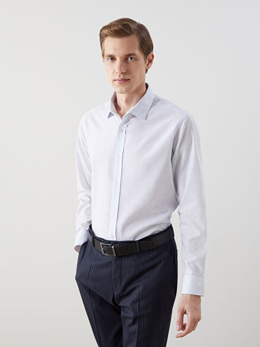 Slim Fit Uzun Kollu Poplin Erkek G?mlek