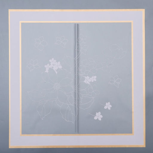 Цена за 20 шт. Пленка для цветов матовая, Цветы с каймой, розовый, 0.57?5 м 5% см