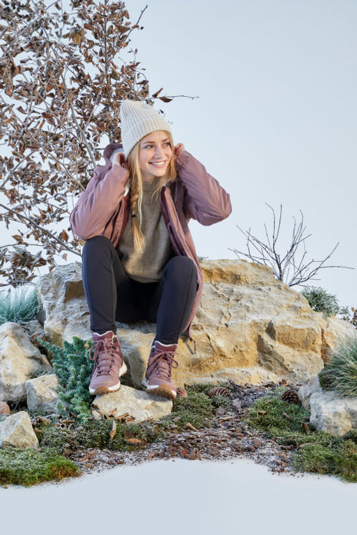 Зимние ботинки женские бордовые Quechua 300