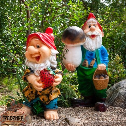 Садовая фигура Гном с грибом F03104 - Фабрика интерьерной ковки фото 5