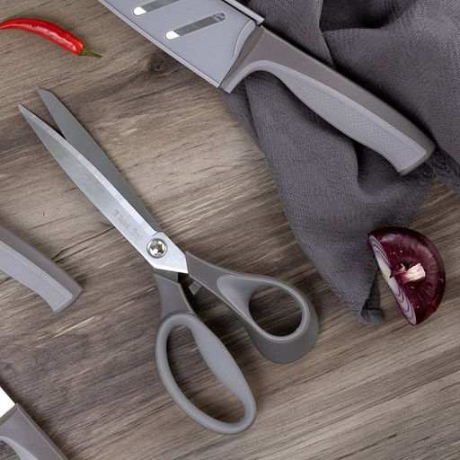 Ножницы кухонные TalleR 25,5см, s2,5мм, сталь, пластмассовые ручки с ТПР покрытием (Китай) - Домашняя мода фото 3