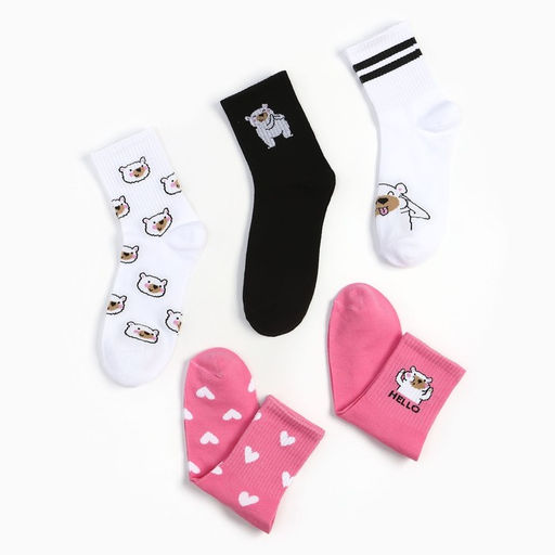 Носки женские KAFTAN Лучший подарок, набор 5 пар, размер 36-39 (23-25 см)  фото 13