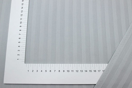Сатин-страйп цв.Серо-голубой (1см*1см), ш.2.2 м, хлопок-100%, 120гр/м.кв - Купава фото 2