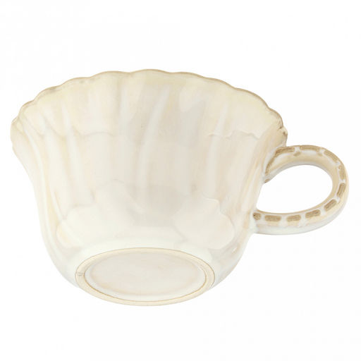 "Янтарь" Чашка фарфоровая 300мл, д11,2см, h6,5см, с блюдцем д15,5см, h2,4см, глянцевая глазурь, фигурная, с деколью, отводка (Китай)