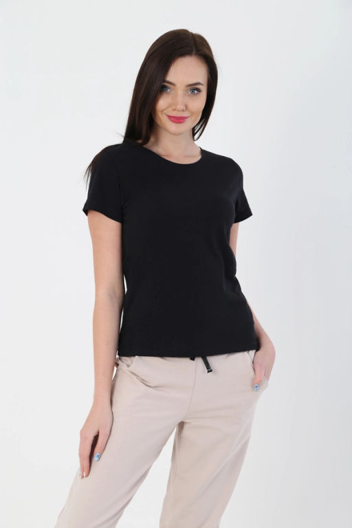 Футболка женская, цвет черный