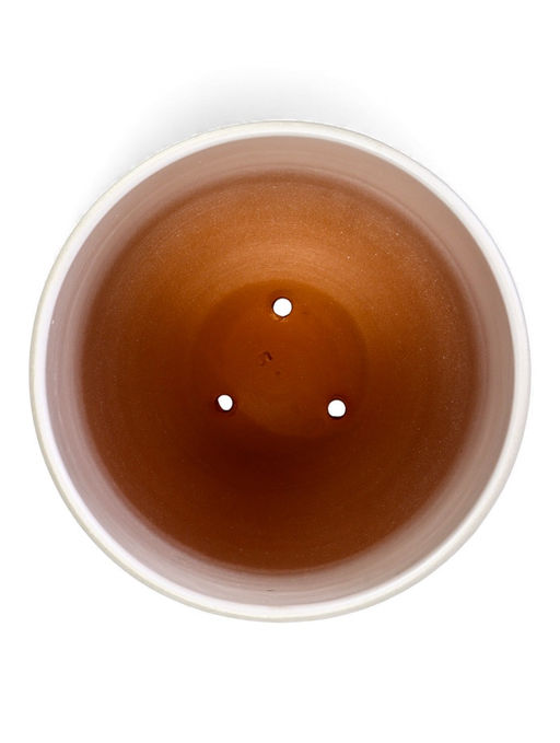 Горшок цветочный с поддоном 5,4 л, d22/h19 см белый керамика, "Перл" (М)