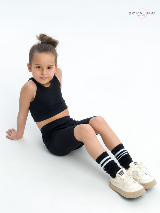 Костюм Тренд лапша черный - Sovalina фото 24