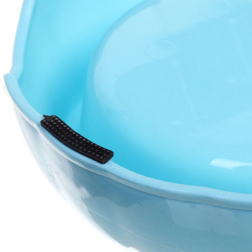 Миска пластиковая с металлической чашкой "Классик" 16*5см цвет голубой