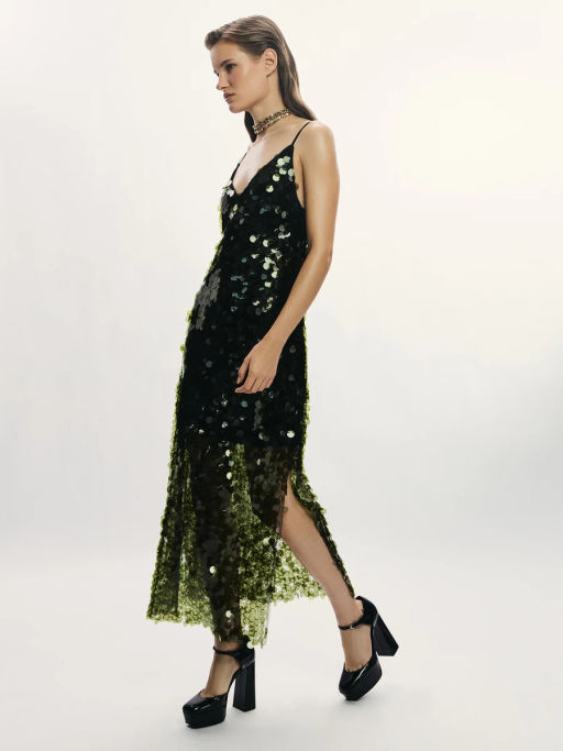 Платье миди с пайетками / Zarina