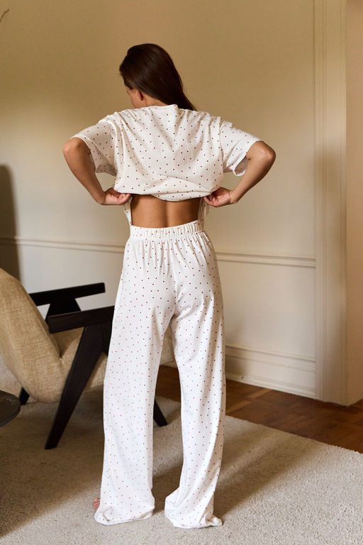 Пижама с брюками хлопковая Сердце