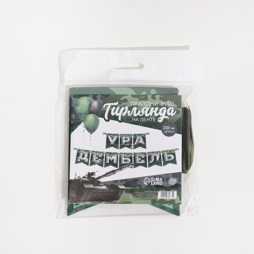 Цена за 2 шт. Гирлянда на ленте Дембель, длина 250 см
