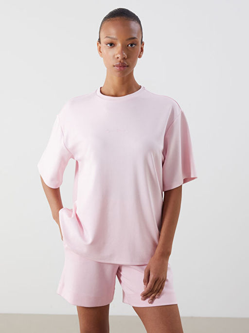 Bisiklet Yaka Oversize Kad?n Ti??rt