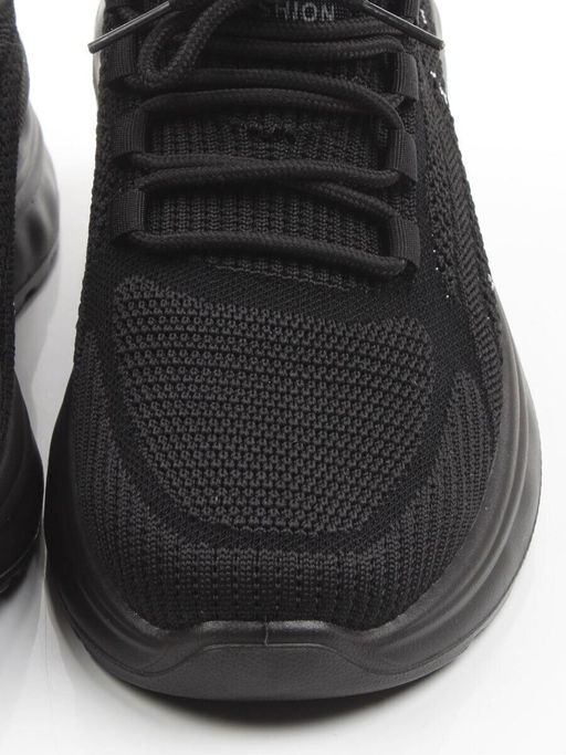 03-TEX-D01-05 BLACK Кроссовки летние мужские (текстиль)