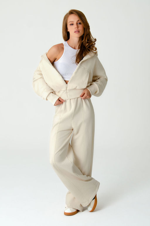 Арт. 2539/3 Костюм женский с брюками 42-48 (4 шт) Цвет:молочный - Калинка фото 17