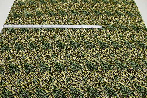 Импорт. хлопок Ивушка цв.желтый с оливковым оттенком, ш.1.45м, хлопок-100%, 100гр/м.кв - Купава фото 3