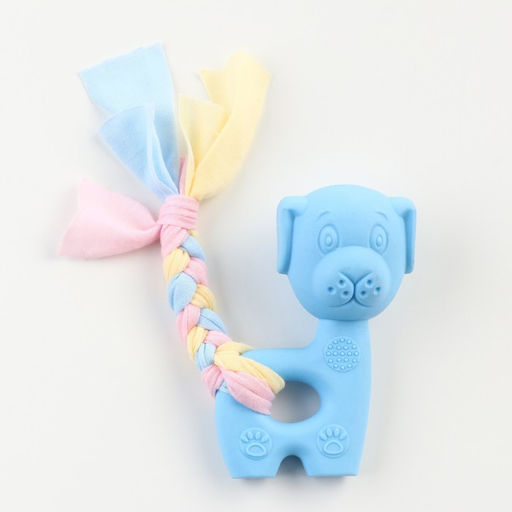Игрушка жевательная Пижон Premium Щенок, 10 х 6 х 3,5 см, голубая  фото 2