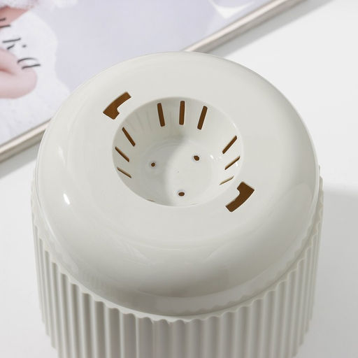 Горшок для цветов с поддоном «Вельвет», 1,6 л, d=14 см, цвет белый ротанг