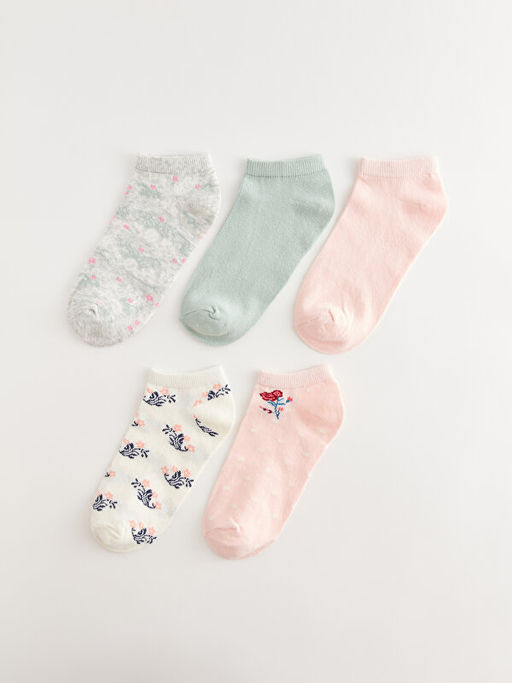 Desenli Kad?n Patik ?orap 5li