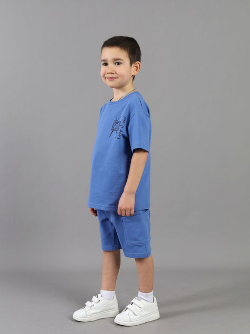 CRB wear / CSKB 90297-42K Комплект для мальчика (футболка, шорты),синий/Ex.Cherubino  фото 2