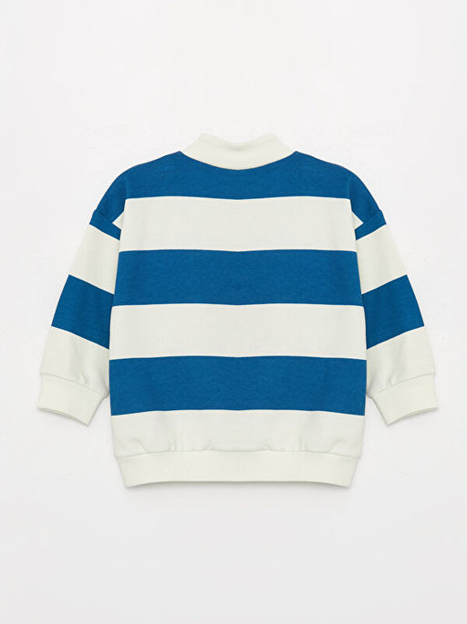 Dik Yaka Bask?l? Uzun Kollu Erkek Bebek Sweatshirt ve E?ofman Alt? 2li Tak?m - Waikiki фото 3