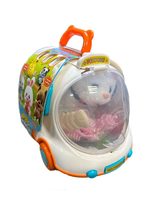 УЦЕНКА. Кошка на батар. (2892765) мяукает, ходит, поворачивает голову, виляет хвостом. ПОВРЕЖДЕНА переноска