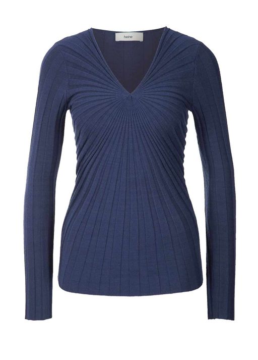 Пуловер, темно-синий - Heine фото 2