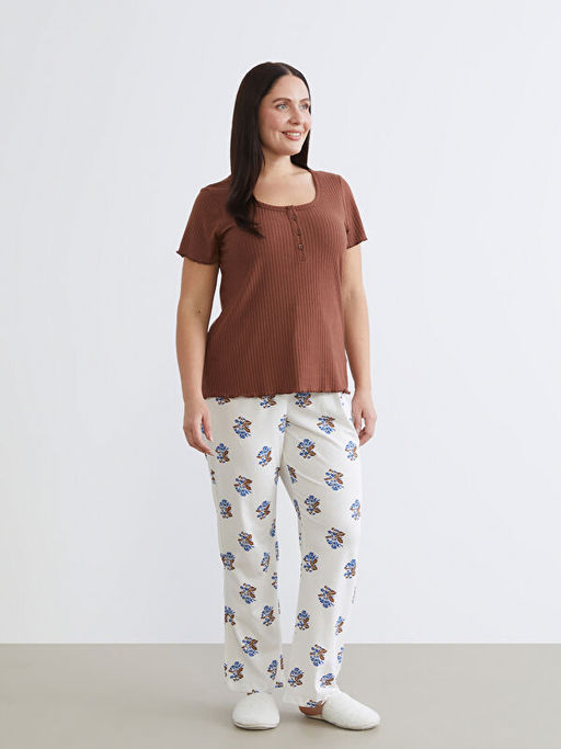 Desenli Kad?n Pijama Tak?m?